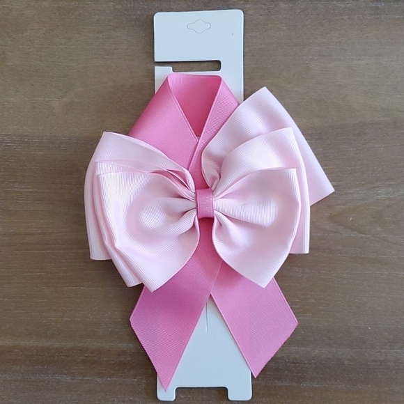 Pink Ribbon Awareness Over the top Hair Bow - Picture 1 of 5